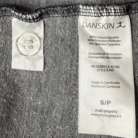 Danskin Cotton Blend French Terry Asymmetrical Yoga Wrap Jacket Women’s Sz Small - Picture 8 of 8